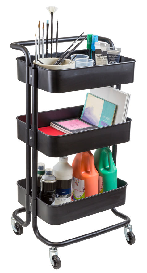 Jasart Art & Craft Mobile Studio Black Trolley