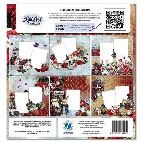 Red Queen 12x12 Scrapbooking Collection