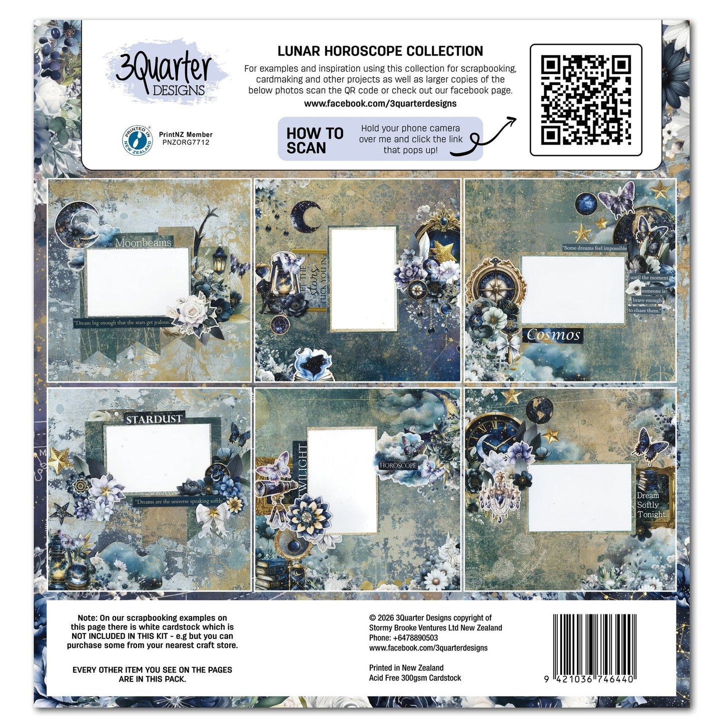 Lunar Horoscopes 12x12 Scrapbooking Pack