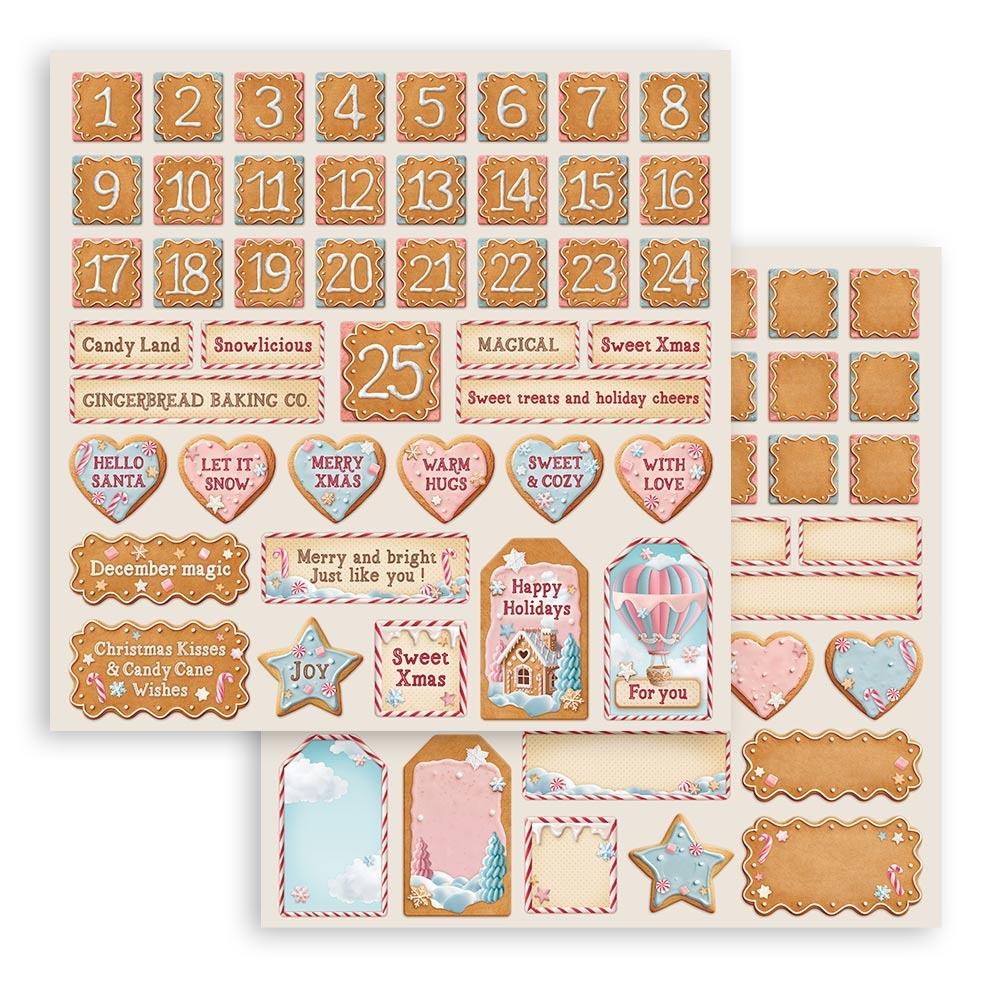 Stamperia Candy Christmas 12x12 Paper Pad