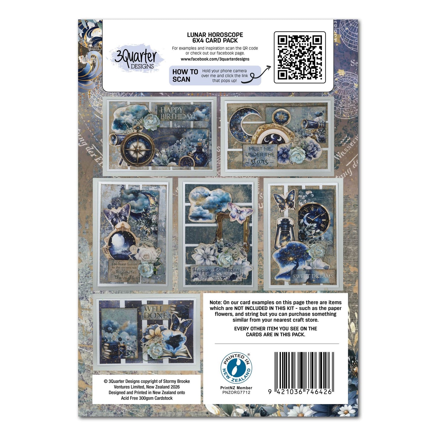 Lunar Horoscopes 6x4 cardmaking kit