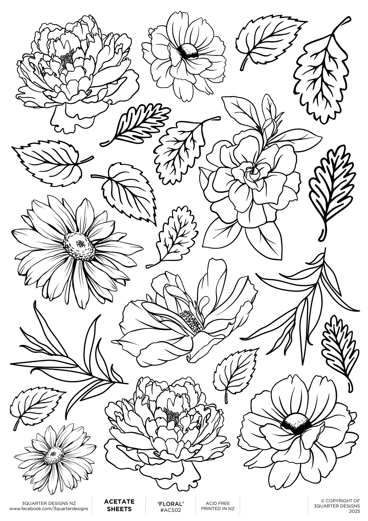 Girls Weekend Florals Acetate Sheet