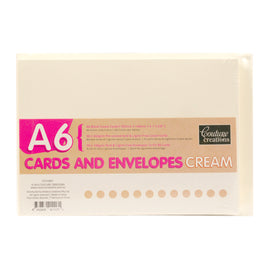 Card and envelope set - A6 - Cream - Couture Creations