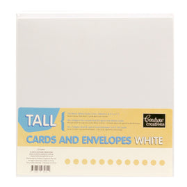 Card and Envelope Set - White Tall - Couture Creations