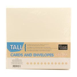Card and Envelope Set - Cream Tall - Couture Creations