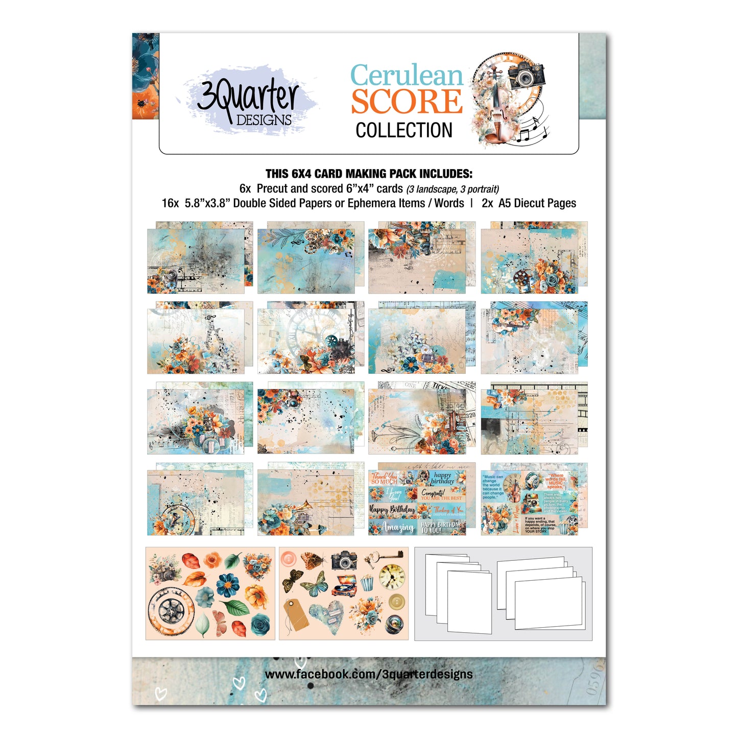 Cerulean Score 6x4 Card Pack
