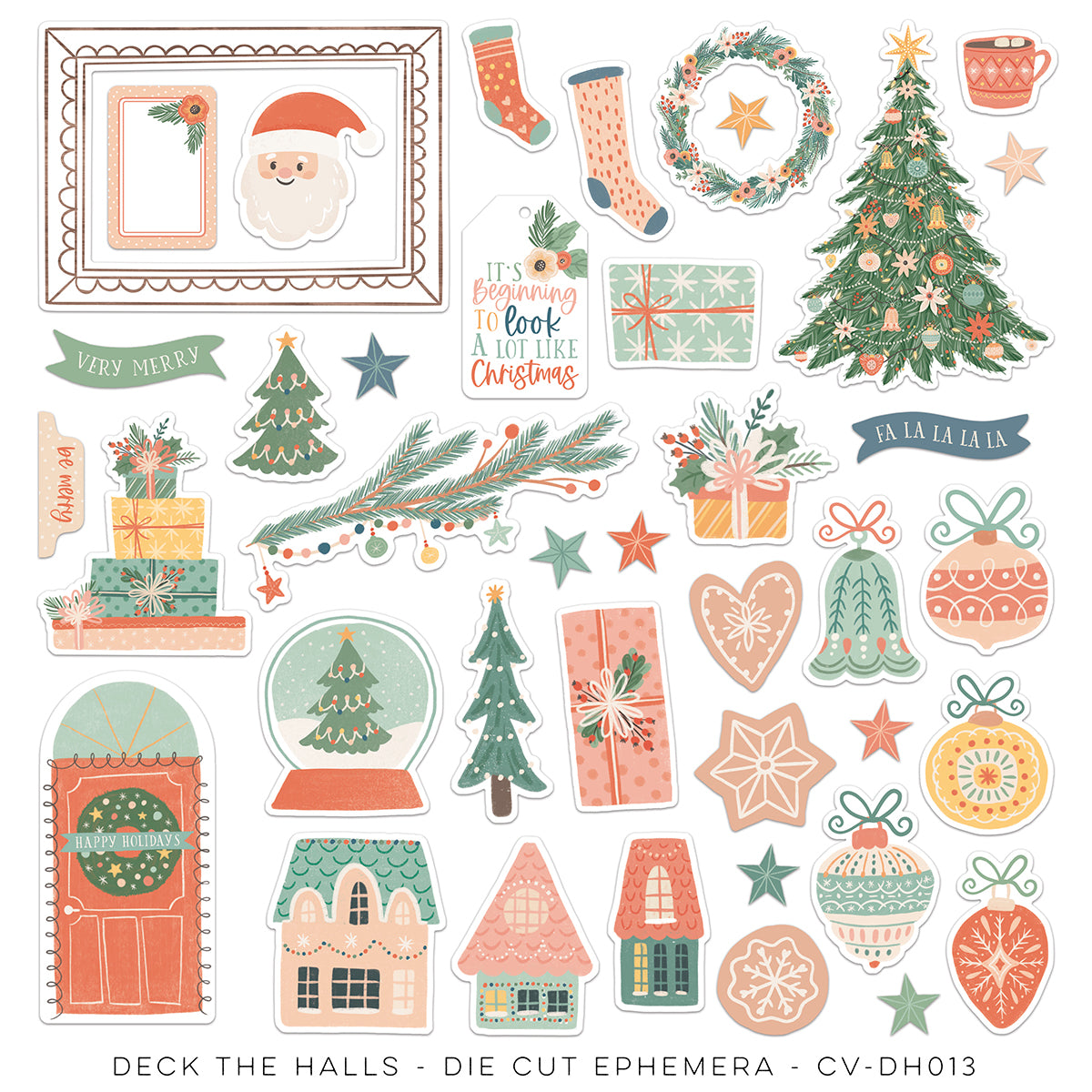 Deck The Halls - Die Cut Ephemera