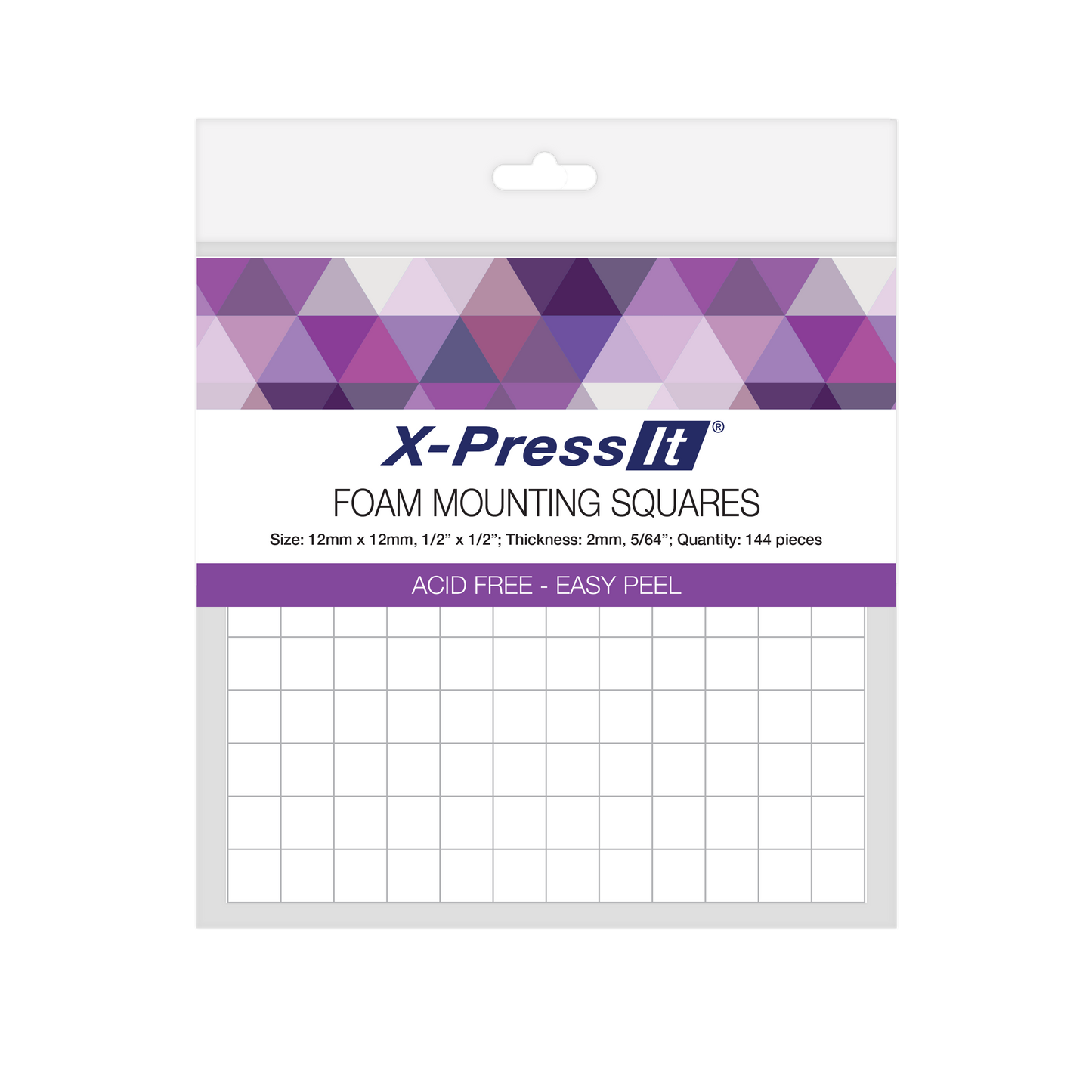 X-Press It Foam Mounting Squares 12x12mm 144pcs