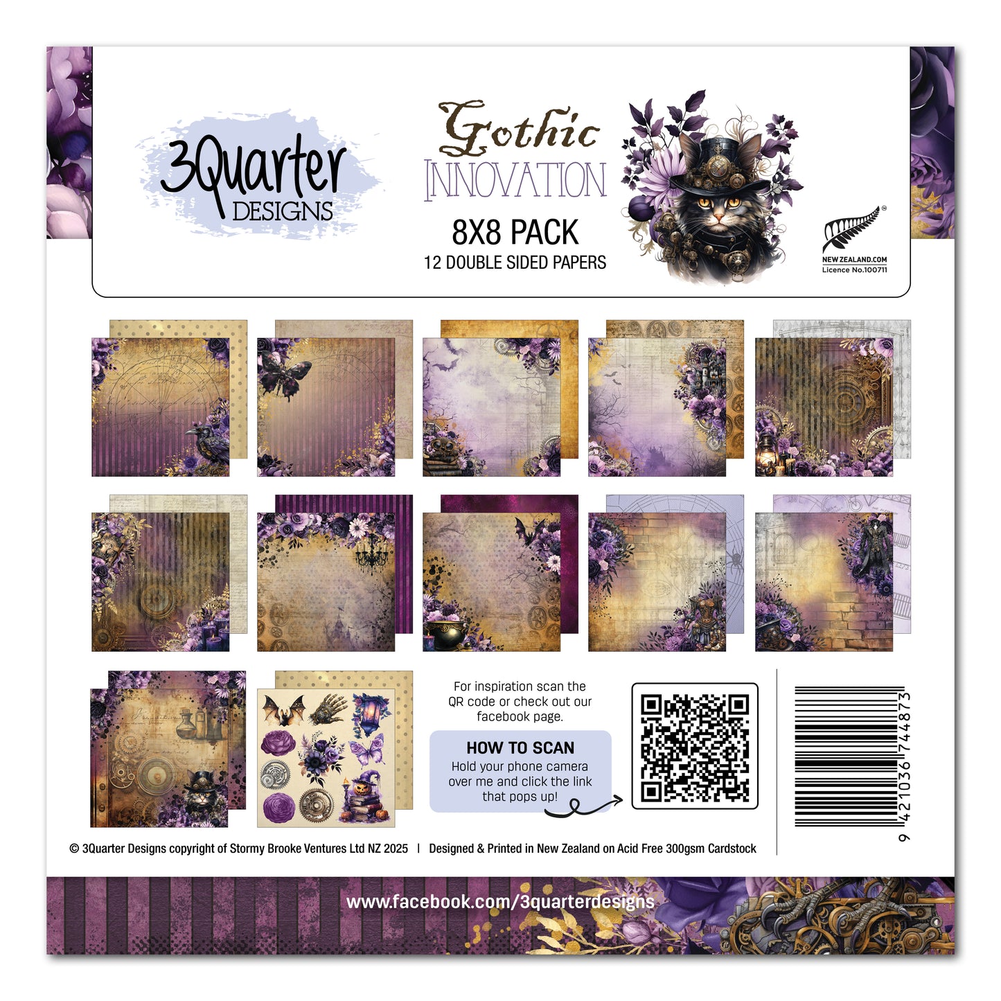 Gothic Innovation 8x8 Paper Pack