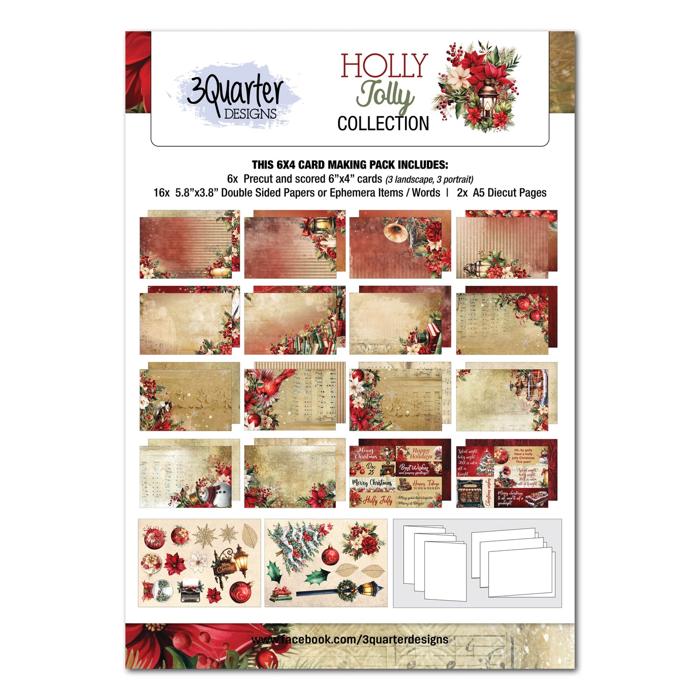 Holly Jolly 6x4 Card Pack