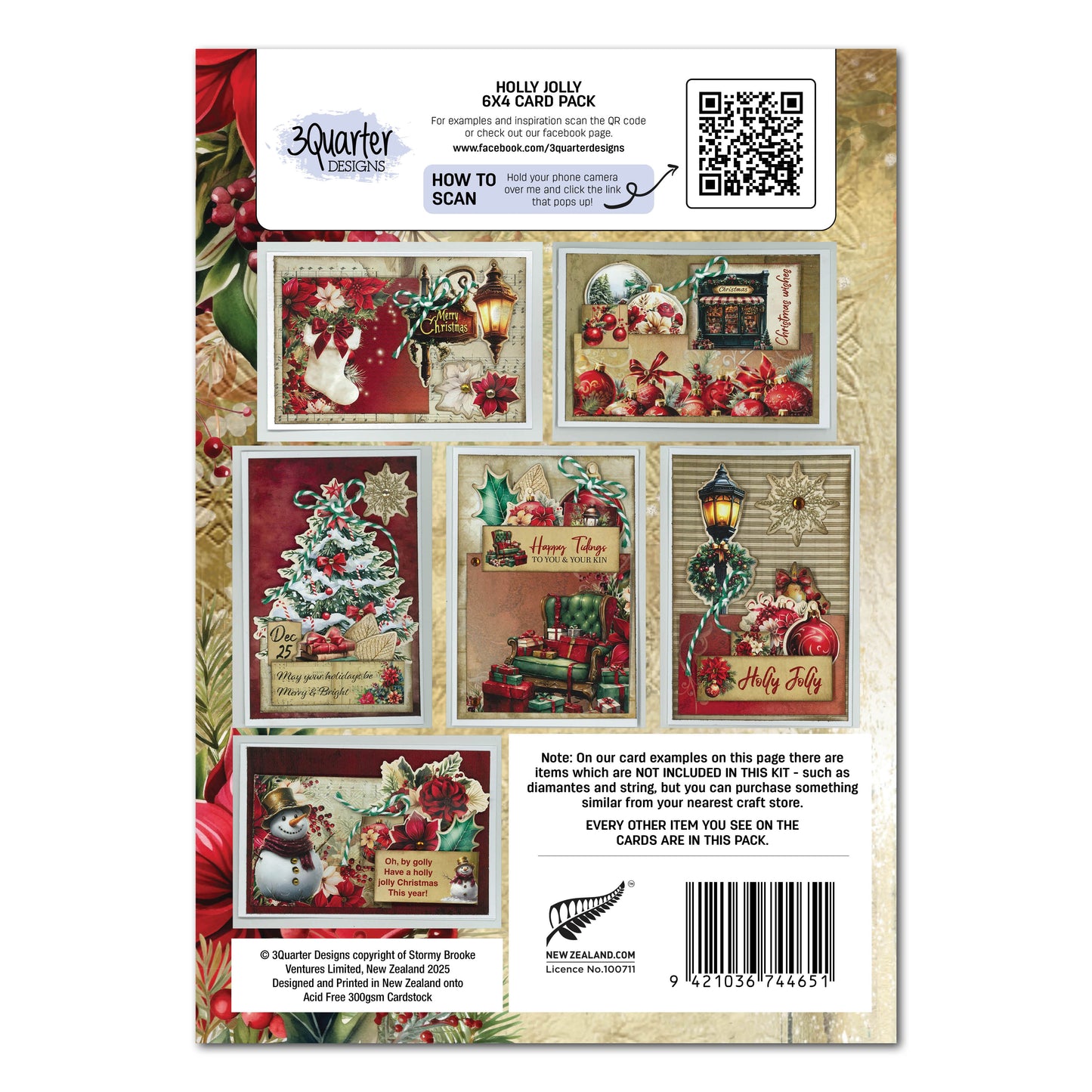Holly Jolly 6x4 Card Pack