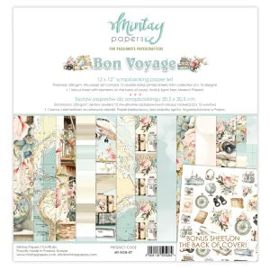 Bon Voyage - 12x12 scrapbooking paper set