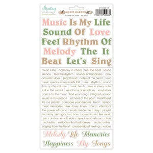 Music Garden Paper Stickers - Words