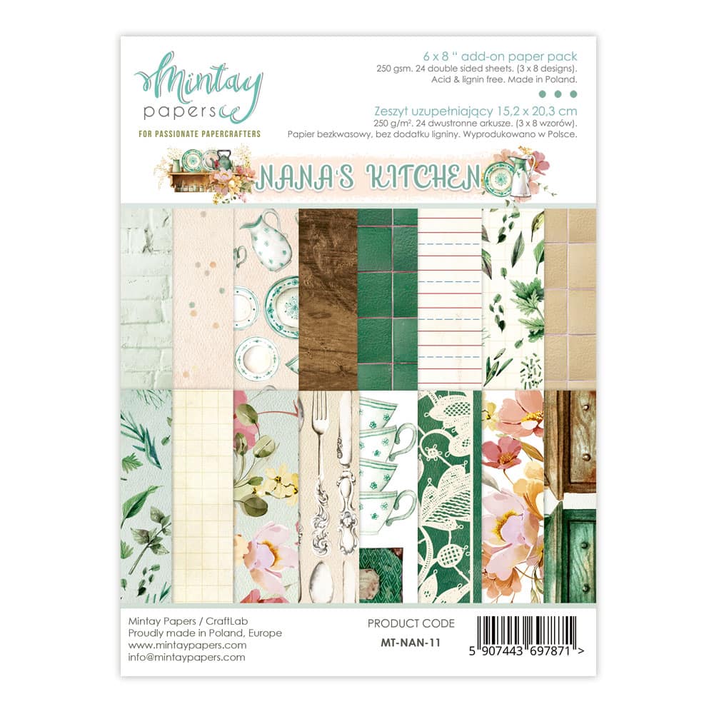 Nana's Kitchen 6x8" add-on paper pack