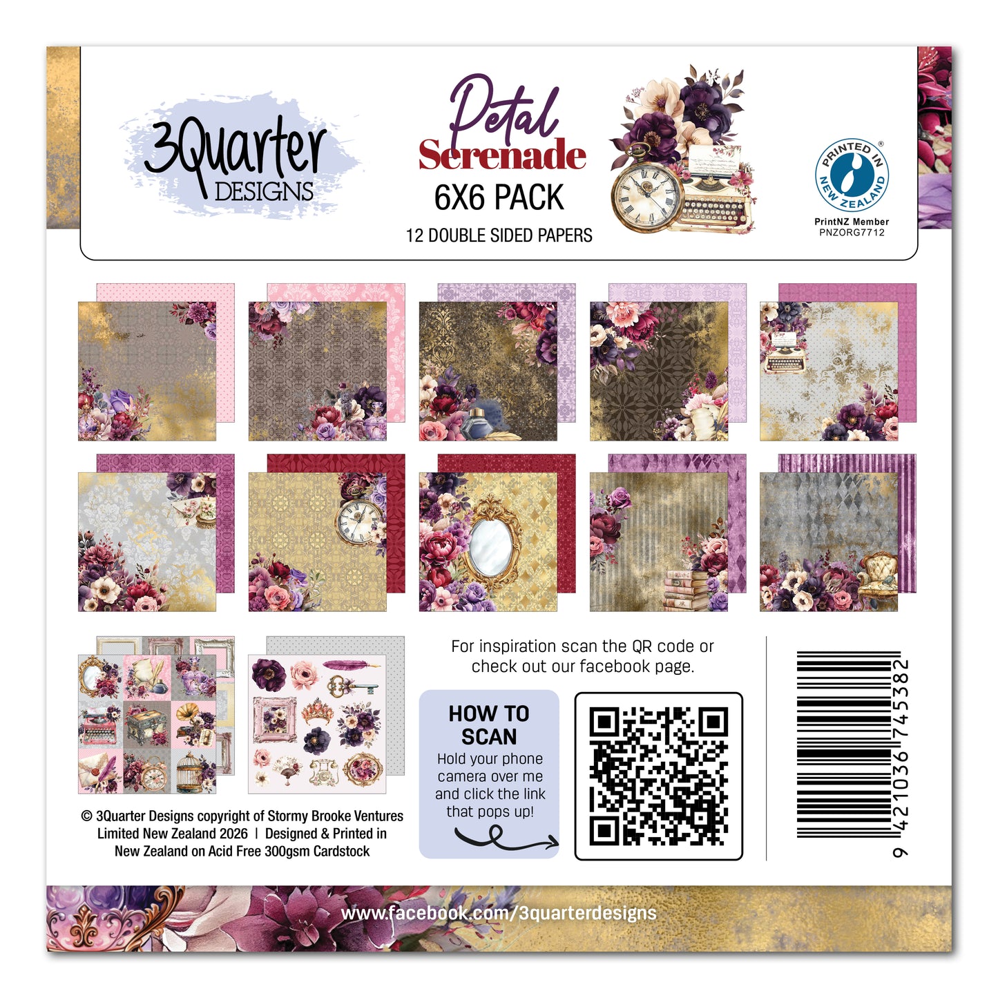 Petal Serenade 6x6 Paper Pack