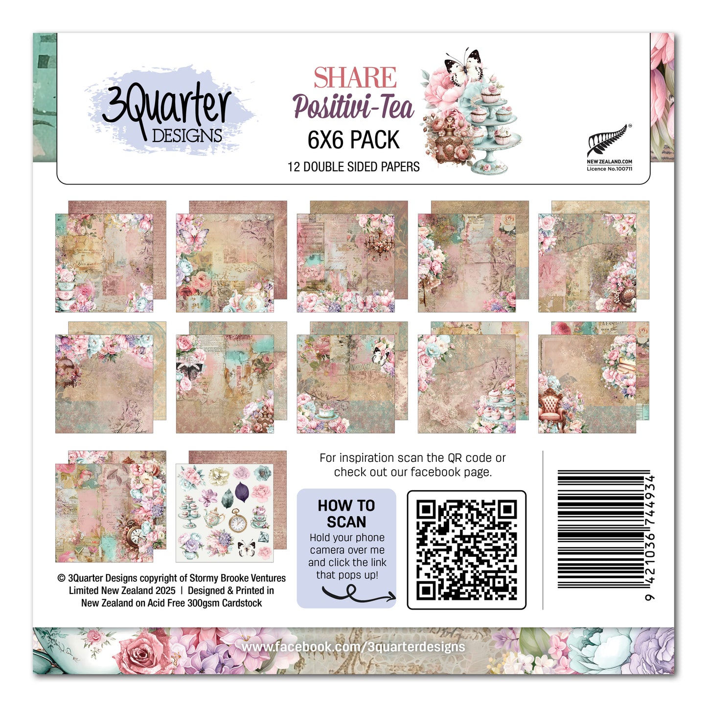 Share Positivi-Tea 6x6 Paper Pack