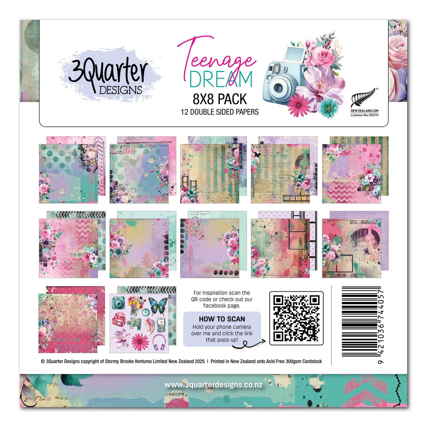 Teenage Dream 8x8 Paper Pack