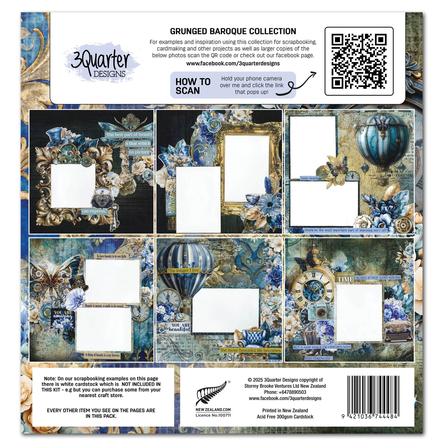 Grunged Baroque 12x12 Collection Pack - 3Quarter Designs