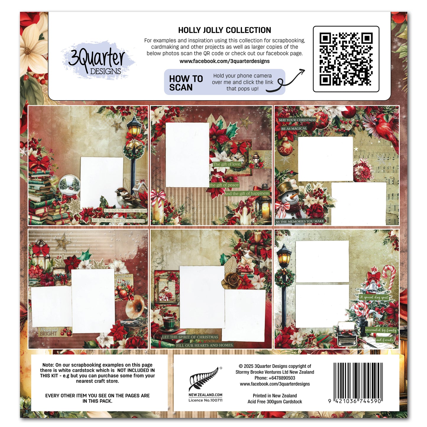 Holly Jolly 12x12 Collection Pack - 3Quarter Designs
