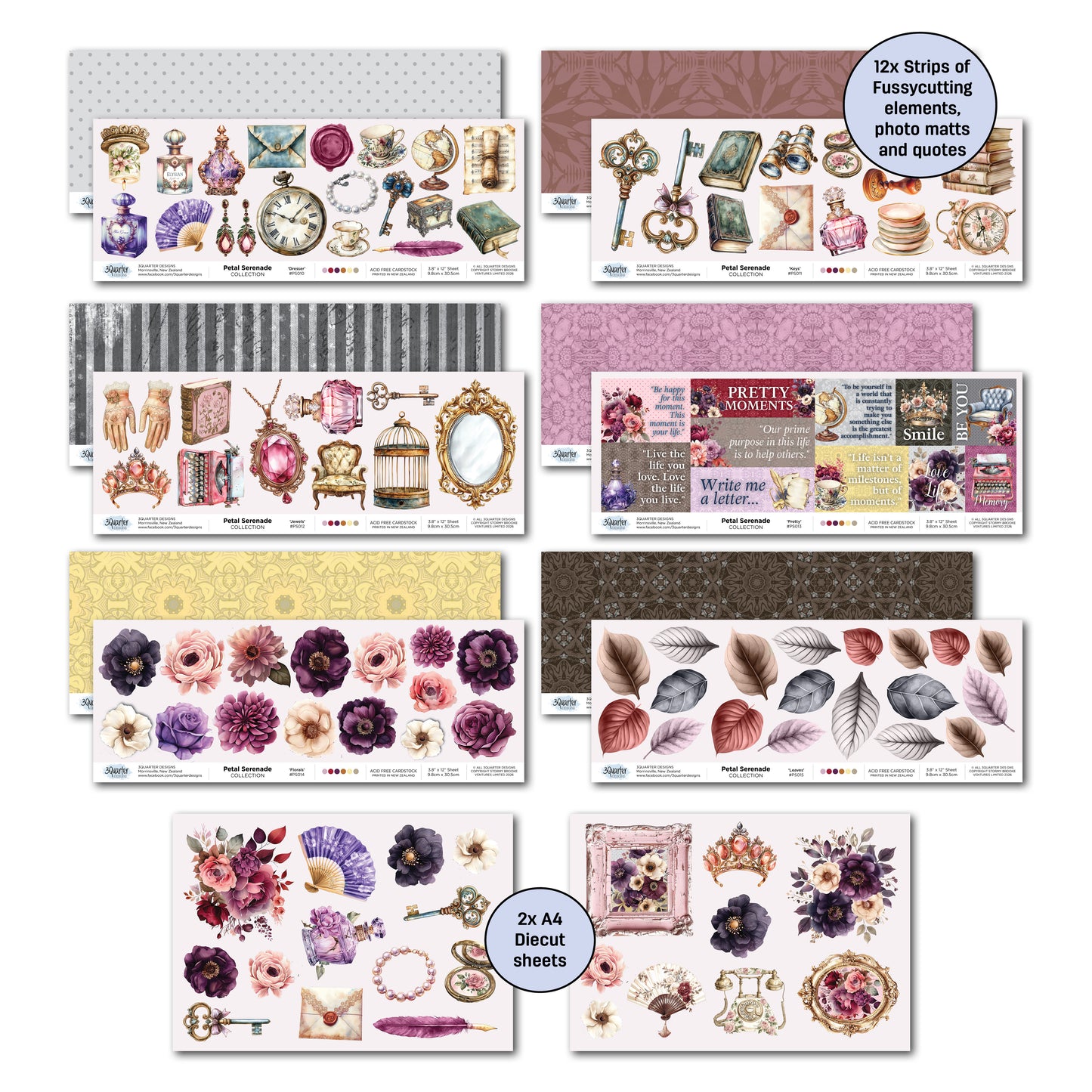 Petal Serenade 12x12 Collection Pack - 3Quarter Designs