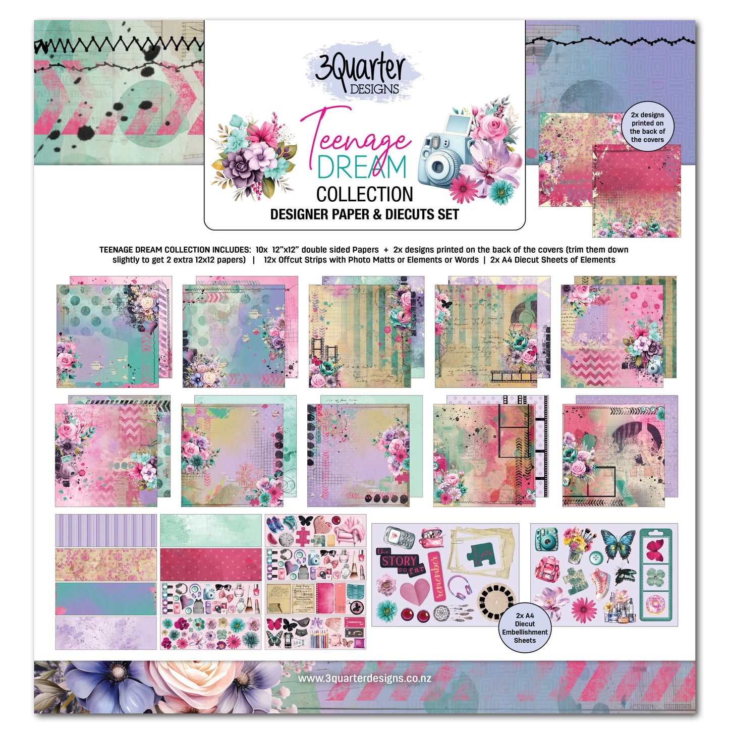 Teenage Dream 12x12 Collection Pack - 3Quarter Designs