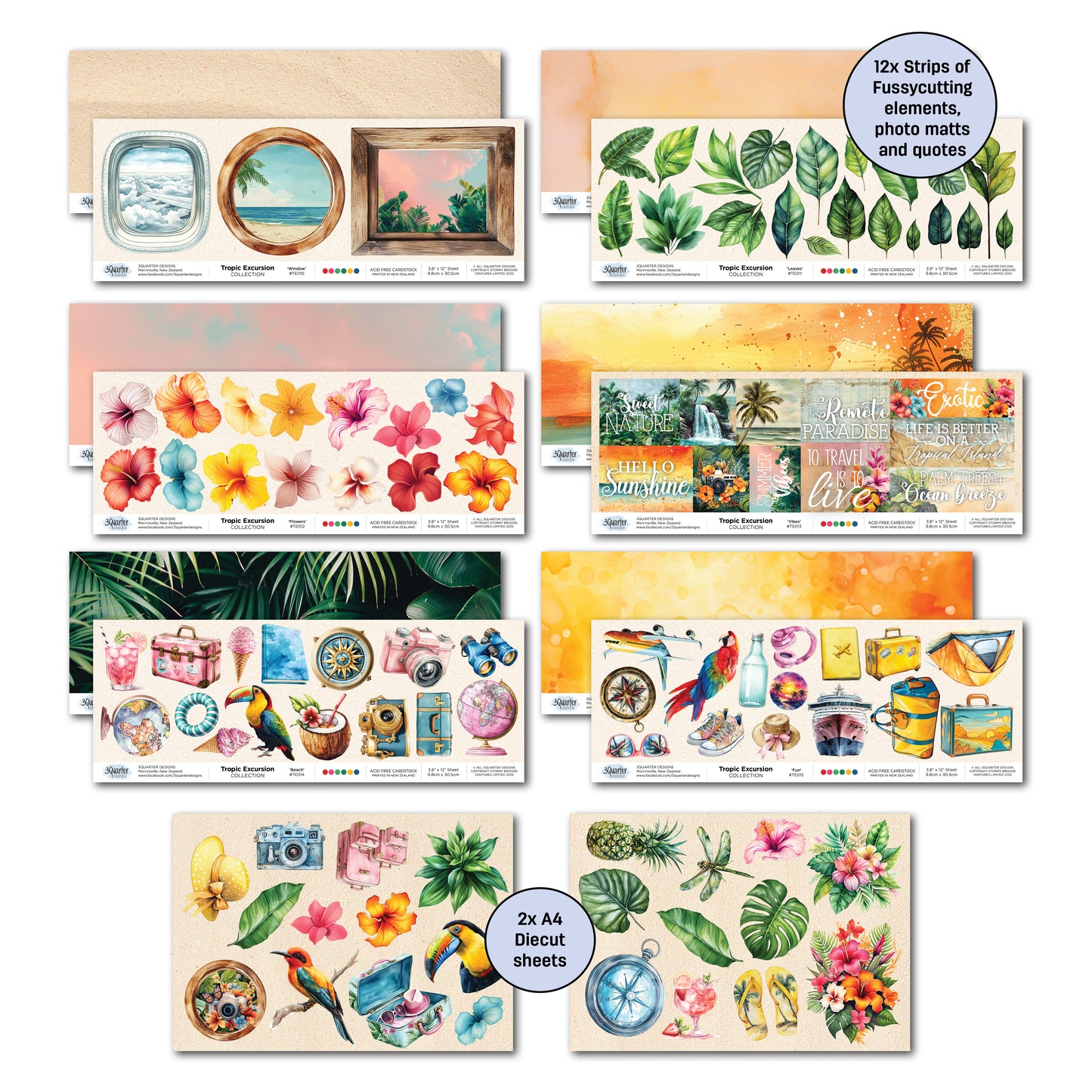 Tropic Excursion 12x12 Collection Pack - 3Quarter Designs