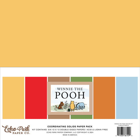 Winnie The POOH Coordinating Solids Paper Pack