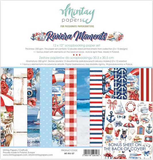 Riviera Moments - 12x12 scrapbooking paper set