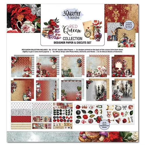 Red Queen 12x12 Scrapbooking Collection