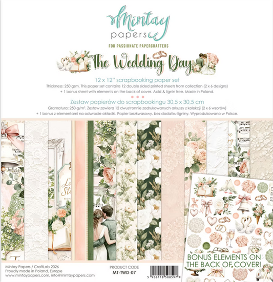 The Wedding Day 12x12 Scrapbooking Paper Set