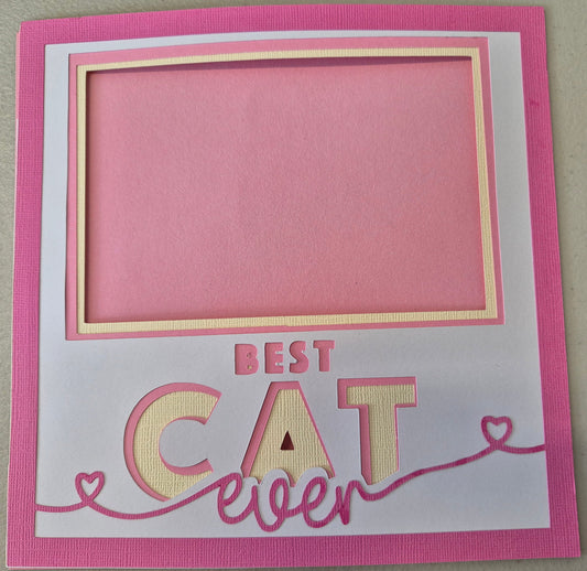 Best Cat Ever Shadow Box Picture Frame Insert 8"x8"
