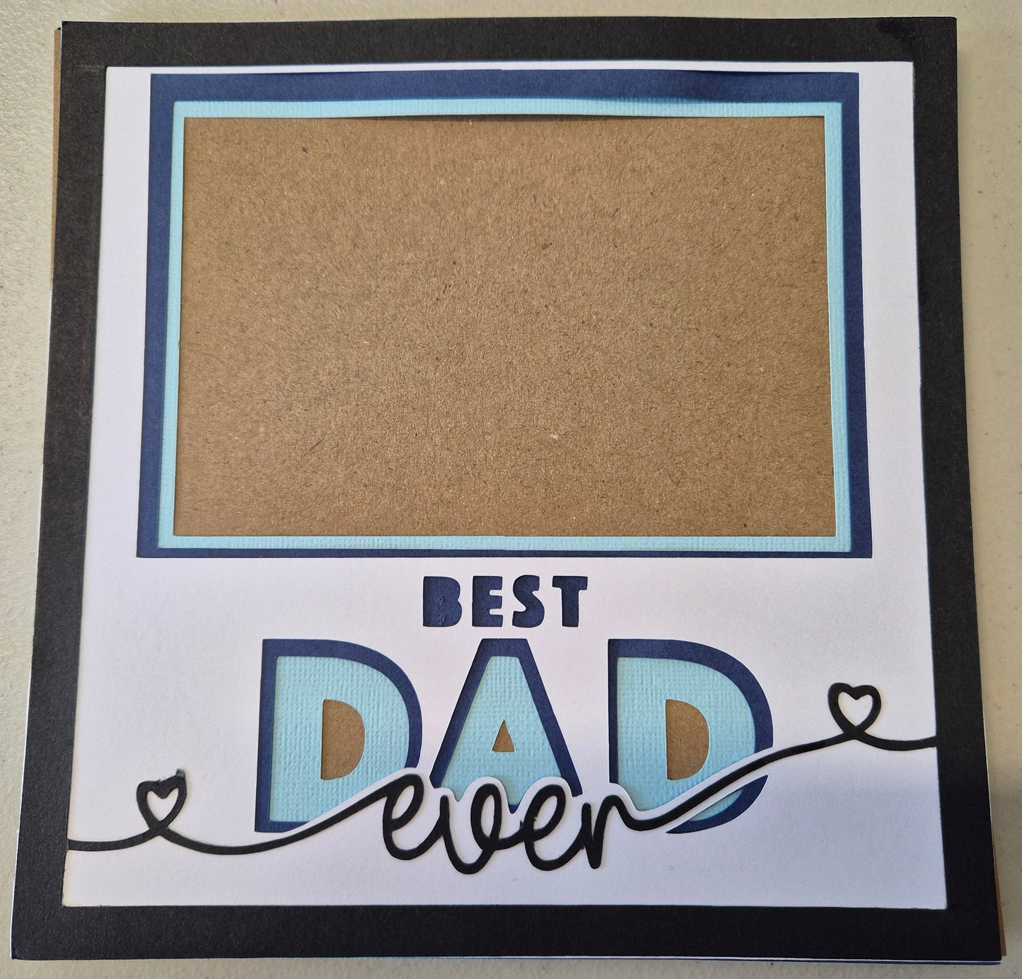 Best Dad Ever Shadow Box Picture Frame Insert 8"x8"