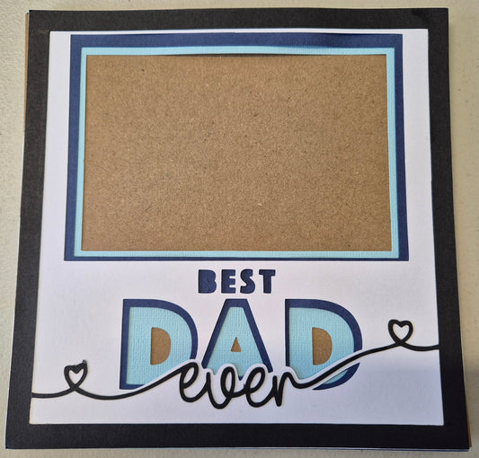 Best Dad Ever Shadow Box Picture Frame Insert 8"x8"