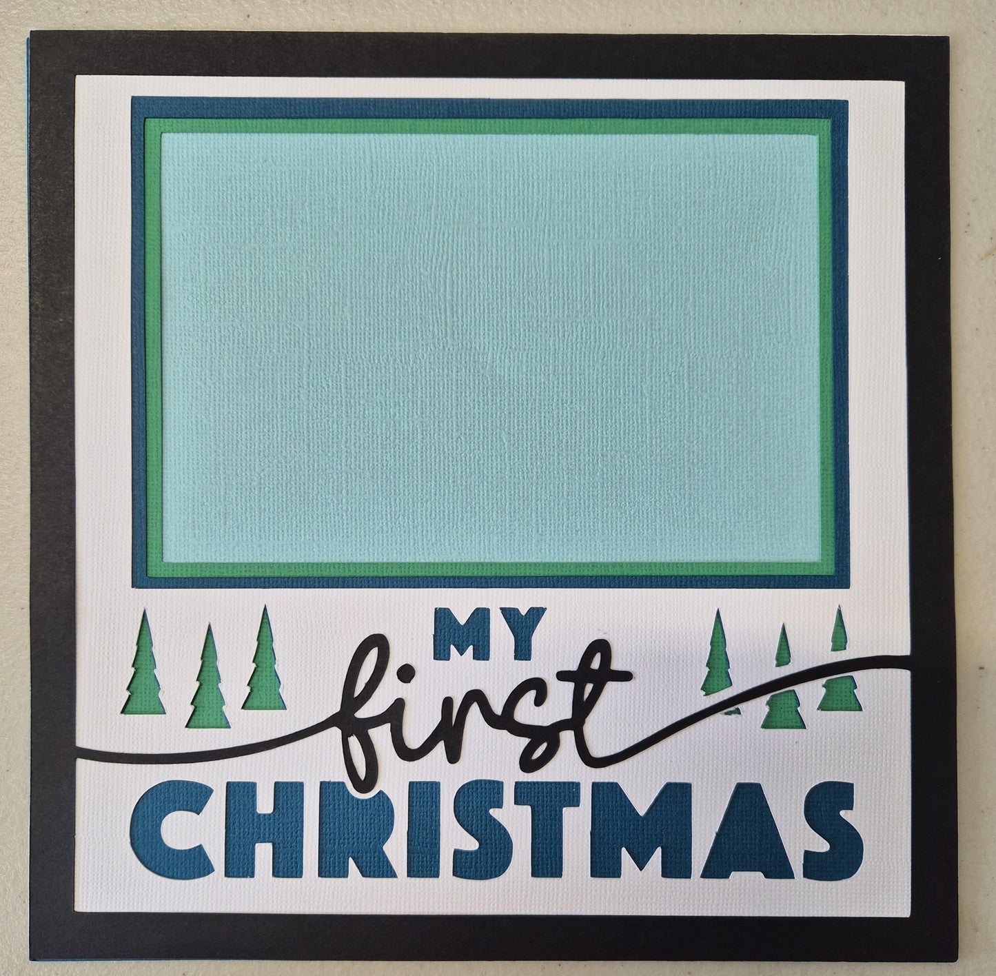 My First Christmas Shadow Box Picture Frame Insert 8"x8"