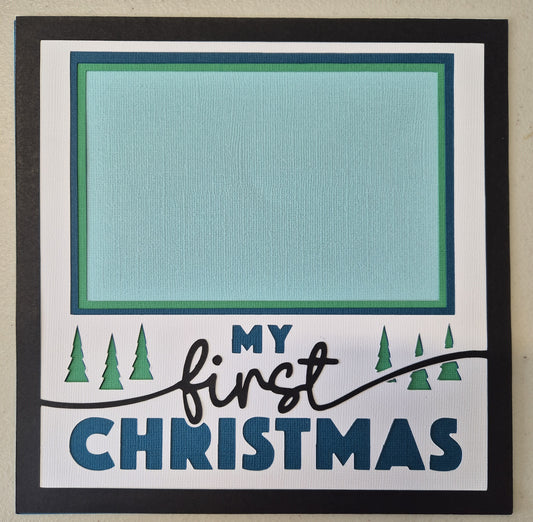 My First Christmas Shadow Box Picture Frame Insert 8"x8"
