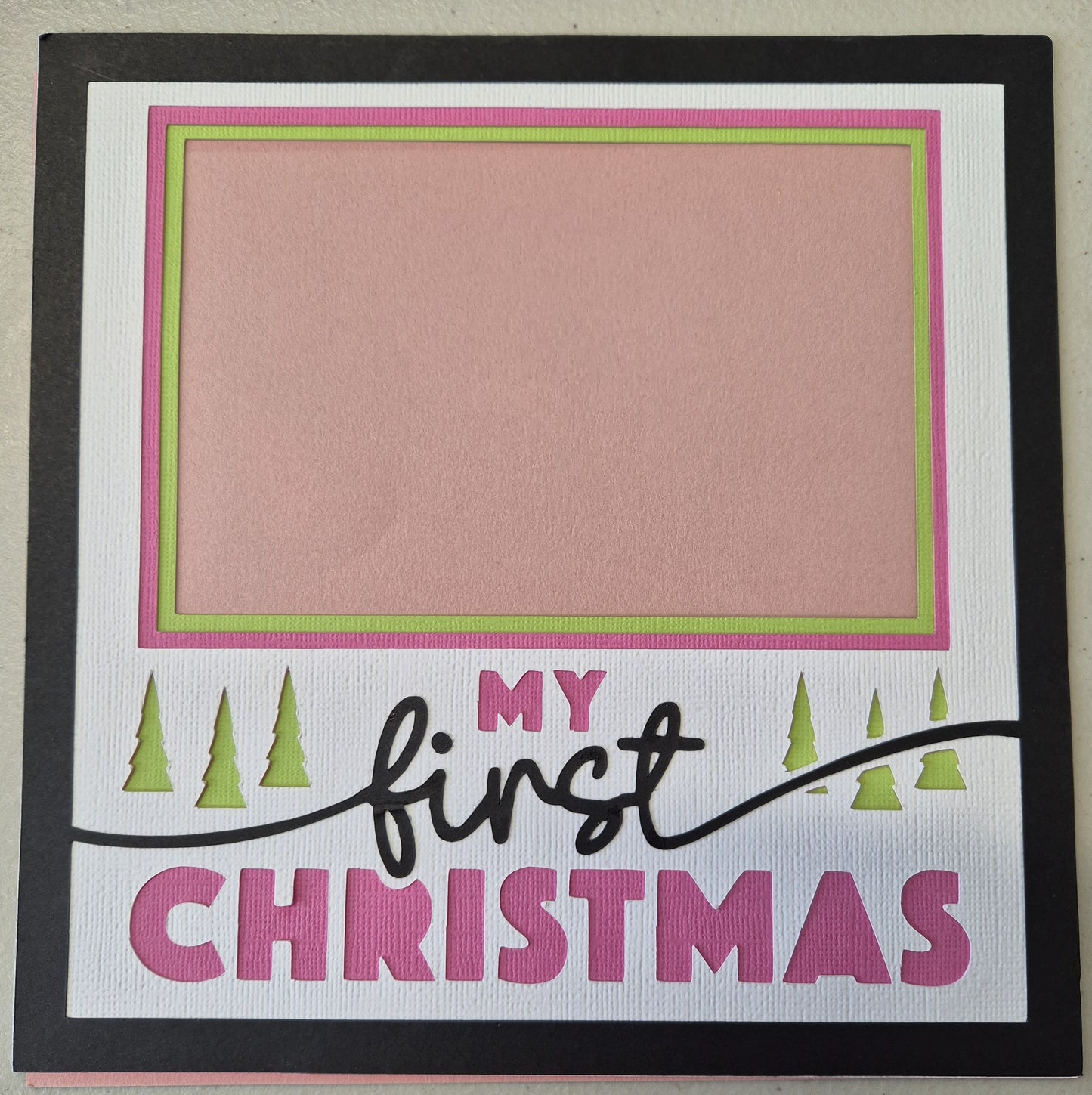 My First Christmas Shadow Box Picture Frame Insert 8"x8"