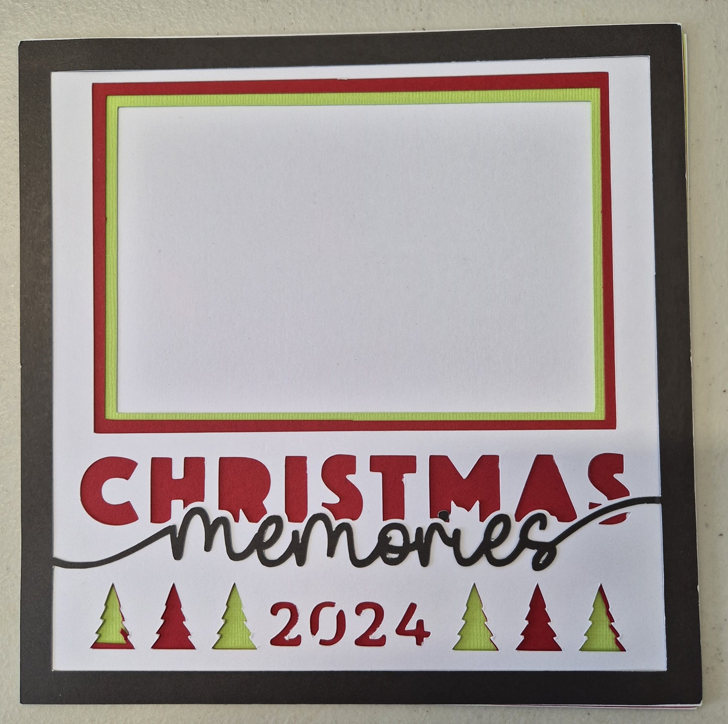 Christmas Memories 2025 Shadow Box Picture Frame Insert 8"x8"