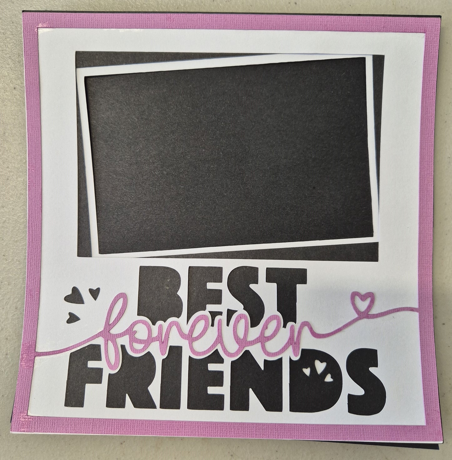 Best Friends Forever Shadow Box Picture Frame Insert 8"x8"