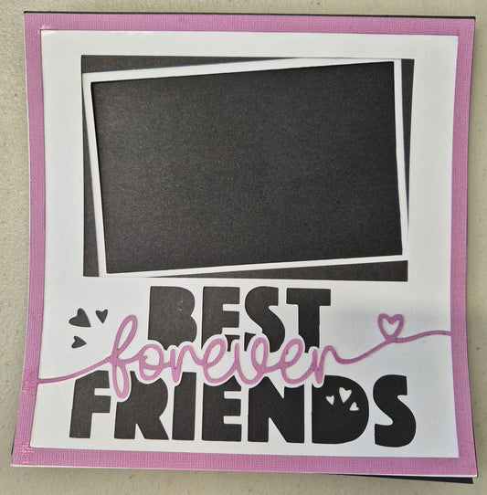 Best Friends Forever Shadow Box Picture Frame Insert 8"x8"