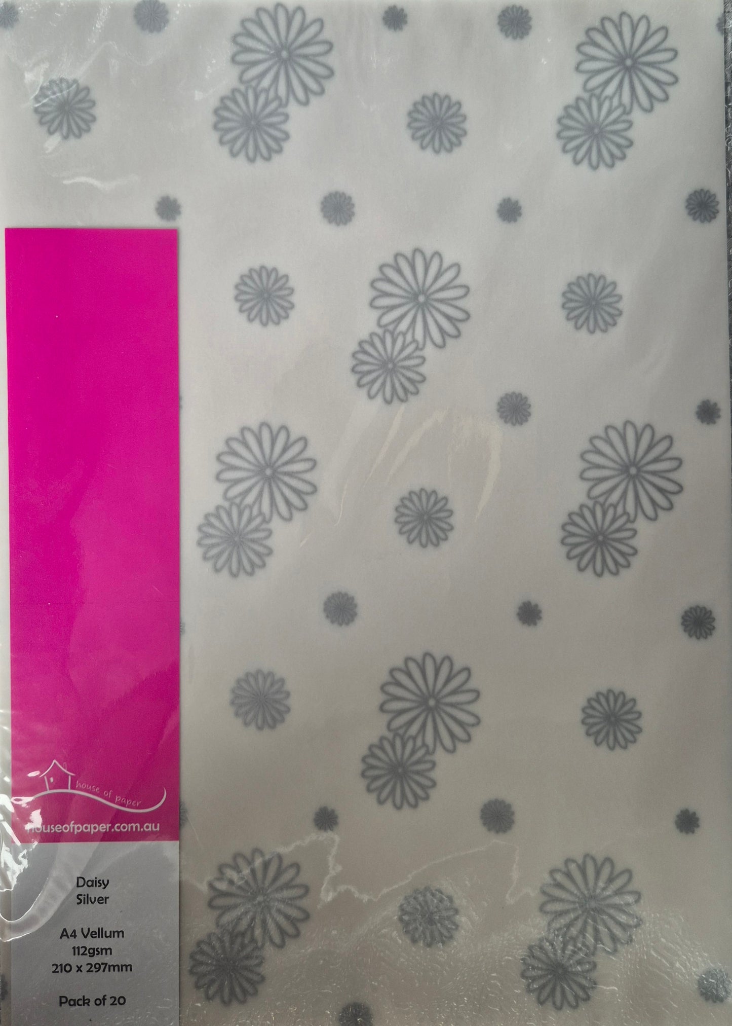 Daisy Silver A4 Vellum