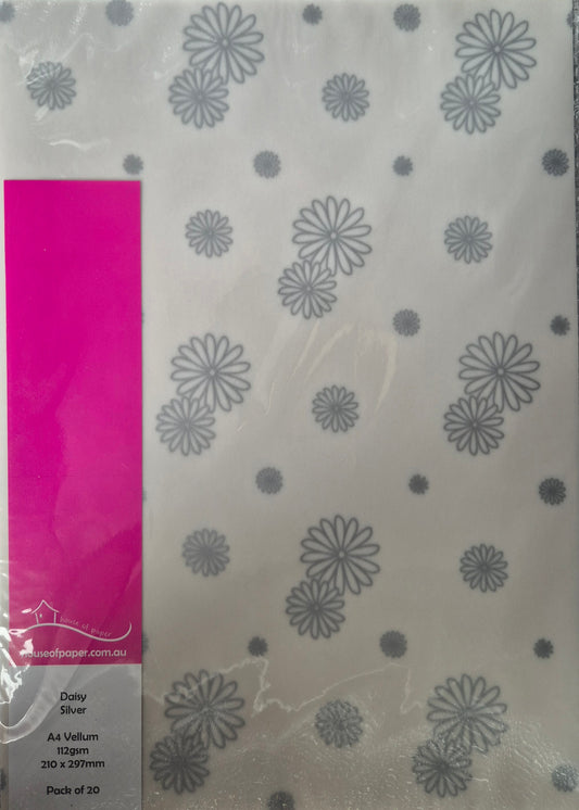 Daisy Silver A4 Vellum