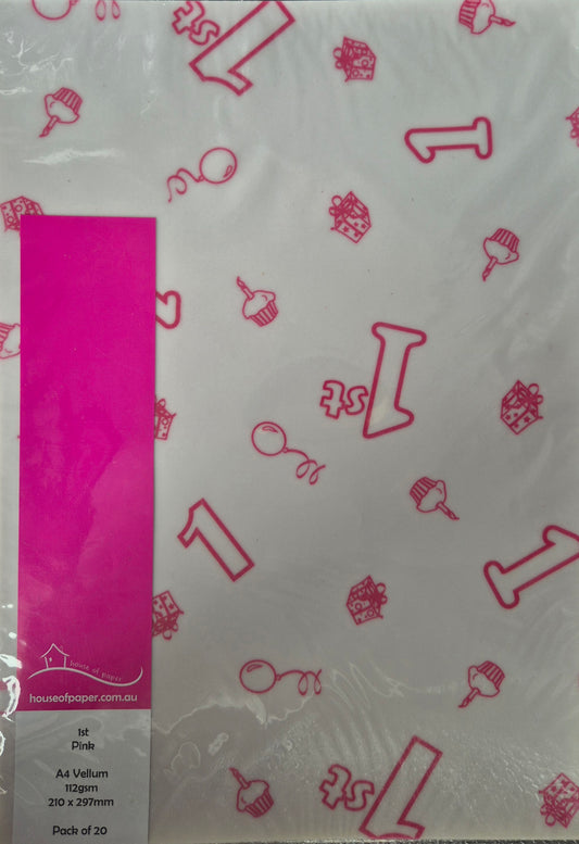 1st Pink A4 Vellum