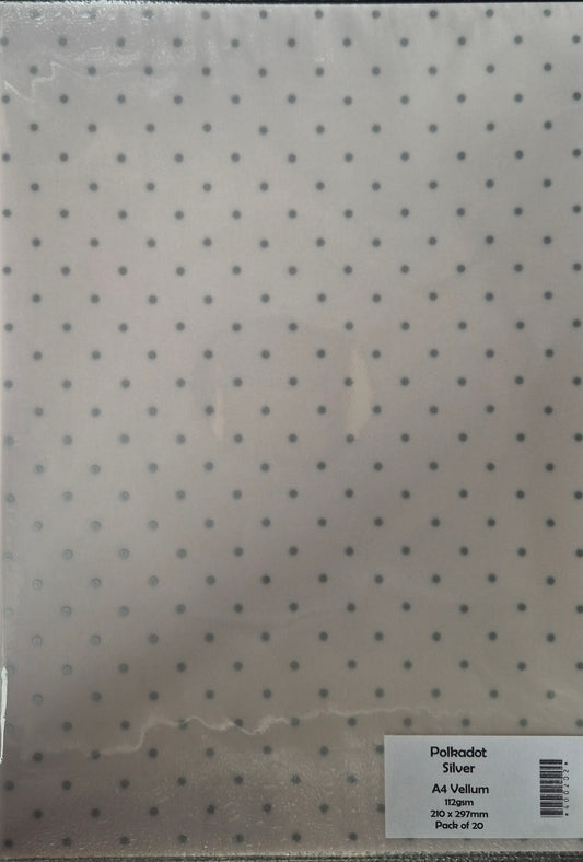 Polkadot Silver A4 Vellum