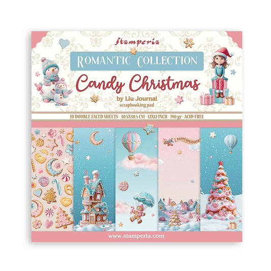 Stamperia Candy Christmas 12x12 Paper Pad