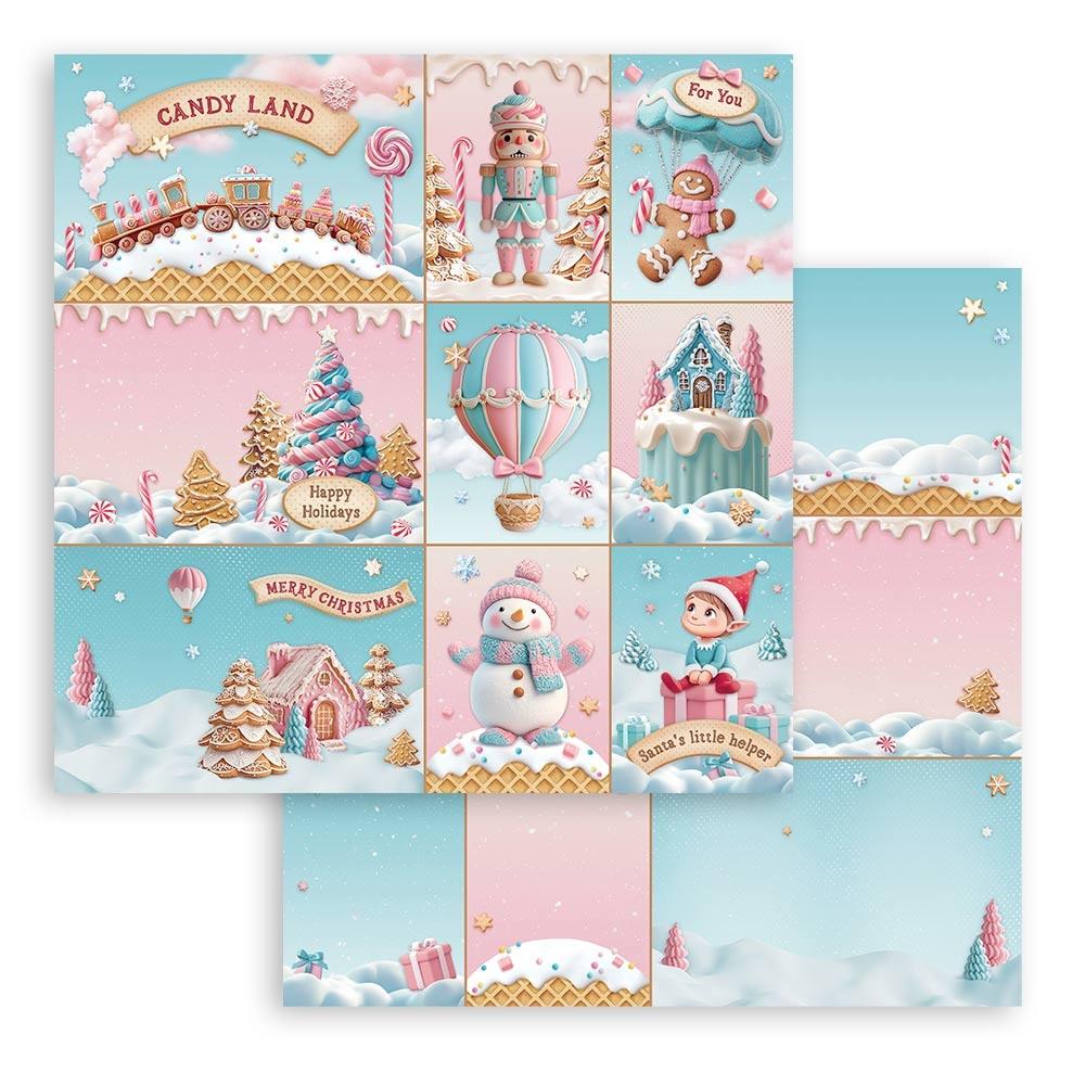Stamperia Candy Christmas 12x12 Paper Pad