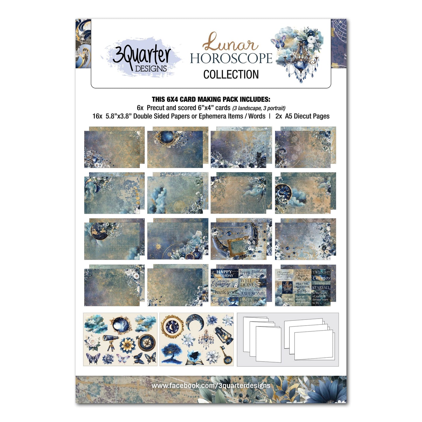 Lunar Horoscopes 6x4 cardmaking kit