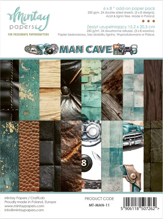 Man Cave 6x8 Add-on Paper Pack