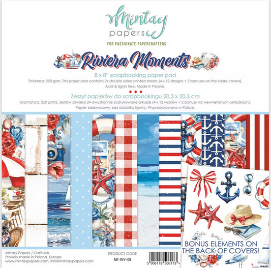 Riviera Moments - 8x8 scrapbooking paper pad