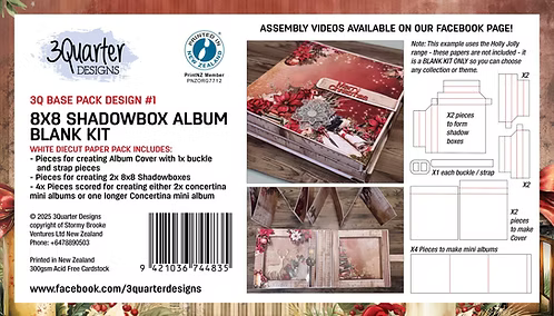 8x8 Shadowbox Album Blank Kit