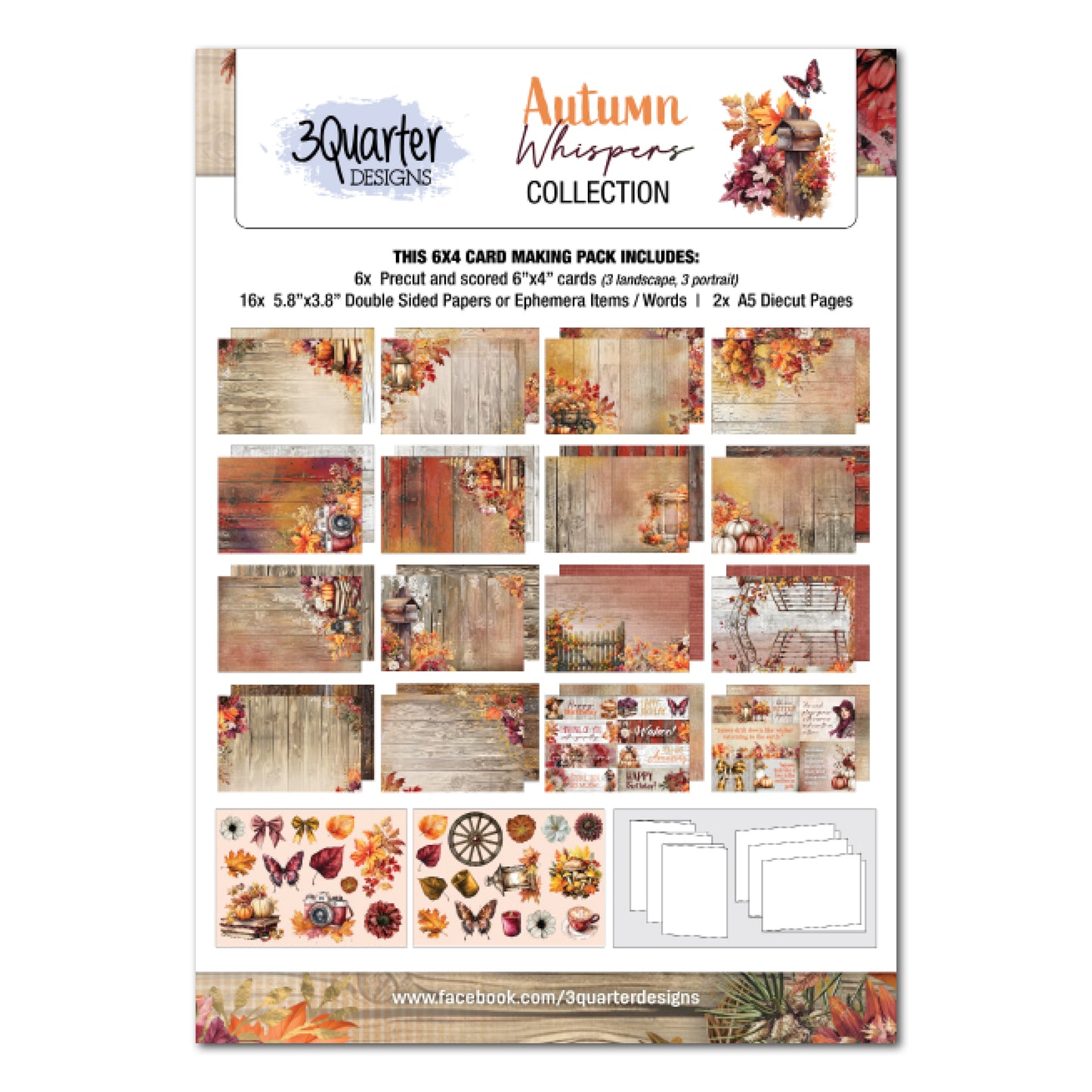 Autumn Whispers 6x4 Card Making Pack